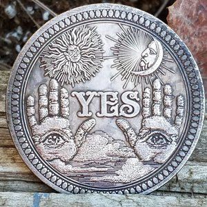 Yes/No Decision Making Fantasy Art Coin